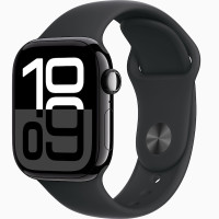 Годинник Apple Watch series 10 GPS+Cellular Jet Black Aluminium Case 46mm with Black Sport Band M/L (MWWQ3)