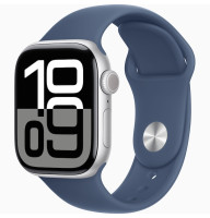 Часы Apple Watch series 10 GPS Silver Aluminium Case 42mm with Denim Sport Band S/M (MWWA3)