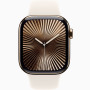 Часы Apple Watch series 10 GPS+Cellular Gold Titanium Case 42mm with Starlight Sport Band M/L (MX073)