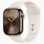Часы Apple Watch series 10 GPS+Cellular Gold Titanium Case 42mm with Starlight Sport Band M/L (MX073)