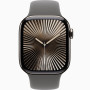 Часы Apple Watch series 10 GPS+Cellular Natural Titanium Case 46mm with Stone Gray Sport Band M/L (MWYA3)
