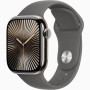 Часы Apple Watch series 10 GPS+Cellular Natural Titanium Case 46mm with Stone Gray Sport Band M/L (MWYA3)