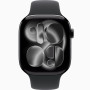 Годинник Apple Watch series 11 GPS+Cellular Jet Black Aluminium Case 42mm with Black Sport Band M/L (MEQU4)