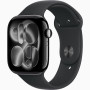 Годинник Apple Watch series 11 GPS+Cellular Jet Black Aluminium Case 42mm with Black Sport Band M/L (MEQU4)