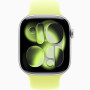 Часы Apple Watch series 11 GPS Silver Aluminium Case 46mm with Neon Yellow Sport Loop