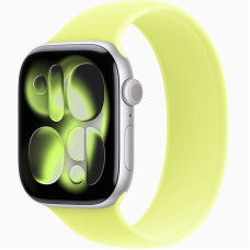 Часы Apple Watch series 11 GPS Silver Aluminium Case 46mm with Neon Yellow Sport Loop