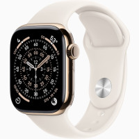 Годинник Apple Watch series 11 GPS Gold Titanium Case 46mm with Light Blush Sport Band S/M (MFD54)