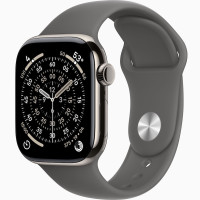 Годинник Apple Watch series 11 GPS Natural Titanium Case 42mm with Stone Gray Sport Band M/L (MF8N4)