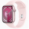 Часы Apple Watch series 9 GPS Pink Aluminium Case 41mm with Light Pink Sport Band S/M (MRHY3)