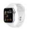 Часы Apple Watch Series SE 2 (2022) GPS Silver Aluminium Case 44mm with White Sport Band S/M (MNTH3)