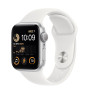 Годинник Apple Watch Series SE 2 (2022) GPS Silver Aluminium Case 44mm with White Sport Band M/L (MNTJ3)