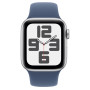 Часы Apple Watch Series SE 2 (2024) GPS GPS Silver Aluminium Case 44mm with Denim Sport Band S/M (MXEQ3)