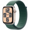 Часы Apple Watch Series SE 2 (2024) GPS GPS Starlight Aluminium Case 40mm with Lake Green Sport Loop (MXEH3)