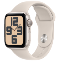 Часы Apple Watch Series SE 2 (2024) GPS GPS Starlight Aluminium Case 44mm with Starlight Sport Band M/L (MXEV3)
