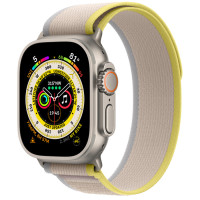 Годинник Apple Watch Ultra Titanium case 49mm with Trail Loop yellow/beige S/M (MQF53/MQFX3/MQFH3)