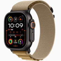Часы Apple Watch Ultra 2 (2024) Black Titanium case 49mm with Alpine Loop tan S (MYQ03)