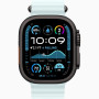 Часы Apple Watch Ultra 2 (2024) Black Titanium case 49mm with Ocean Band ice blue (MYP83)