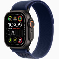 Годинник Apple Watch Ultra 2 (2024) Black Titanium case 49mm with Trail Loop blue M/L (MYQ83)