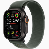 Часы Apple Watch Ultra 2 (2024) Black Titanium case 49mm with Trail Loop green S/M (MYQ33)
