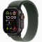 Часы Apple Watch Ultra 2 (2024) Black Titanium case 49mm with Trail Loop green M/L (MYQ43)