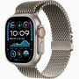 Часы Apple Watch Ultra 2 (2024) Natural Titanium case 49mm with Natural Titanium Milanese Loop M (MX5R3)