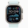 Часы Apple Watch Ultra 2 (2024) Natural Titanium case 49mm with Ocean Band ice blue (MXTF3)
