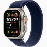 Часы Apple Watch Ultra 2 (2024) Natural Titanium case 49mm with Trail Loop blue S/M (MX4J3)