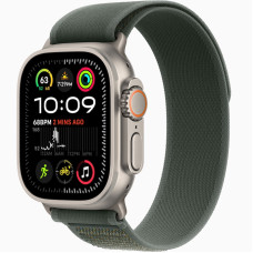 Часы Apple Watch Ultra 2 (2024) Natural Titanium case 49mm with Trail Loop green M/L (MXTP3)