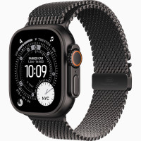 Часы Apple Watch Ultra 3 (2025) Black Titanium case 49mm with Black Titanium Milanese Loop S (MF1N4)