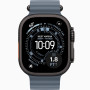 Часы Apple Watch Ultra 3 (2025) Black Titanium case 49mm with Ocean Band anchor blue (MGCJ4)