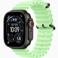 Часы Apple Watch Ultra 3 (2025) Black Titanium case 49mm with Ocean Band neon green (MGCL4)
