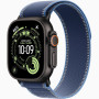 Годинник Apple Watch Ultra 3 (2025) Black Titanium case 49mm with Trail Loop blue / bright blue S/M (MG9Q4)