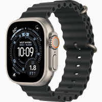 Часы Apple Watch Ultra 3 (2025) Natural Titanium case 49mm with Ocean Band black