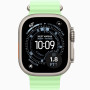 Часы Apple Watch Ultra 3 (2025) Natural Titanium case 49mm with Ocean Band neon green (MGCF4)
