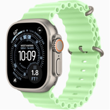 Часы Apple Watch Ultra 3 (2025) Natural Titanium case 49mm with Ocean Band neon green (MGCF4)