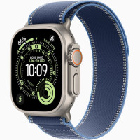 Годинник Apple Watch Ultra 3 (2025) Natural Titanium case 49mm with Trail Loop blue / bright blue M/L (MEWU4)