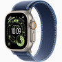 Часы Apple Watch Ultra 3 (2025) Natural Titanium case 49mm with Trail Loop blue / bright blue M/L (MEWU4)