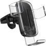 Автодержатель с беспроводной зарядкой Baseus Explore Gravity Car Mount 15W transparent