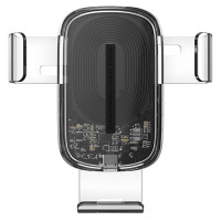 Автотримач з бездротовою зарядкою Baseus Explore Gravity Car Mount 15W transparent