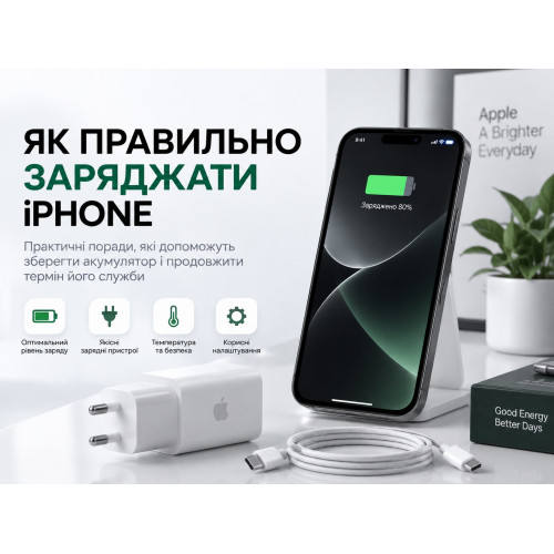 Як правильно заряджати iPhone: правила, які допоможуть зберегти акумулятор