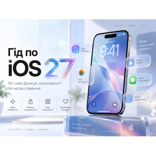 iOS 27 — повний гід: усі нові функції, можливості та налаштування iPhone