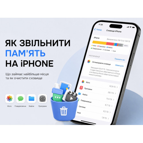 Як звільнити пам'ять на iPhone: що займає місце та як правильно очистити сховище