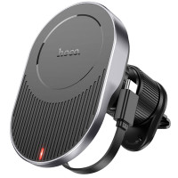 Автодержатель с беспроводной зарядкой Hoco HW12 Guardian magnetic black