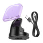 Автодержатель с беспроводной зарядкой Hoco HW18 Crystal romantic purple