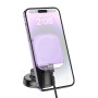 Автодержатель с беспроводной зарядкой Hoco HW18 Crystal romantic purple