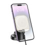 Автодержатель с беспроводной зарядкой Hoco HW18 Crystal white