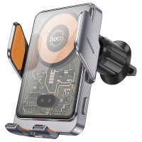 Автодержатель с беспроводной зарядкой Hoco HW7 Transparent Discovery Edition
