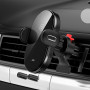 Автодержатель с беспроводной зарядкой Usams US-CD132 Automatic Coil Induction 15W (Air Vent) black