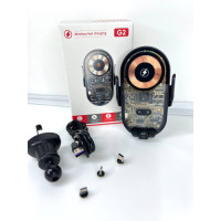 Автодержатель с беспроводной зарядкой G2 Fast  black