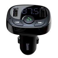 Автомобильное зарядное устройство Baseus Bluetooth FM Launcher 2.4A 2USB black